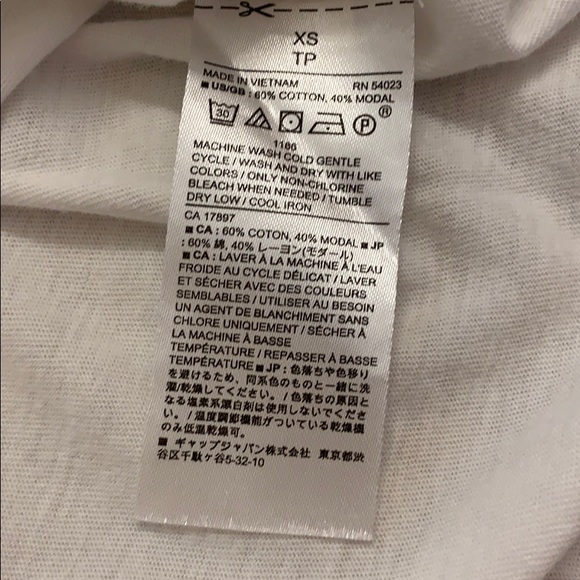 Banana Republic White Looped-End Sleeve Top XS - Picture 3 of 7